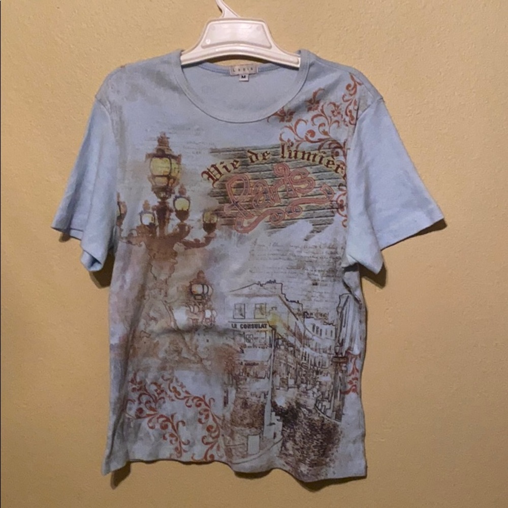 Lapis Blue medium t-shirt Paris design